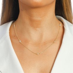 Delikat krystall halskjede