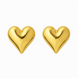 Heart Gold hoops
